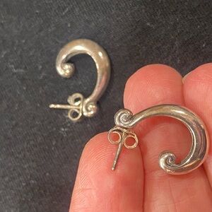 James Avery Polished Sterling Silver Swirl Post Earrings